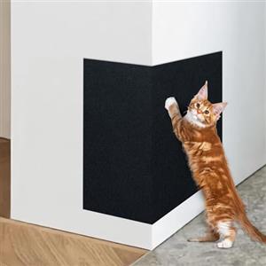 ENONCI - Tappetino tiragraffi per gatti, autoadesivo, protezione antigraffio per divani, tappeti e mobili, riutilizzabile, per animali domestici (nero, 120 cm)
