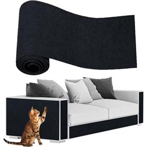 ENONCI - Tappetino tiragraffi per gatti, autoadesivo, protezione antigraffio per divani, tappeti e mobili, riutilizzabile, per animali domestici (nero, 200 cm)