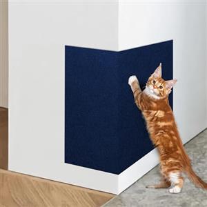 ENONCI, Tappetino tiragraffi autoadesivo per gatti e altri animali domestici, protezione antigraffio per divano e mobili, riutilizzabile (blu, 40 x 120 cm)