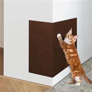 ENONCI, Tappetino tiragraffi autoadesivo per gatti e altri animali domestici, protezione antigraffio per divano e mobili, riutilizzabile (marrone, 40 x 120 cm)