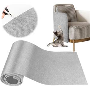 YAOZUP Tappeto Tiragraffi Gatti, 200 * 40cm Tappetino Tiragraffi per Gatti Autoadesivo, DIY Climbing Cat Scratcher, Proteggi Divano Gatti Graff, Antigraffio Gatto Divano (Grigio chiaro)