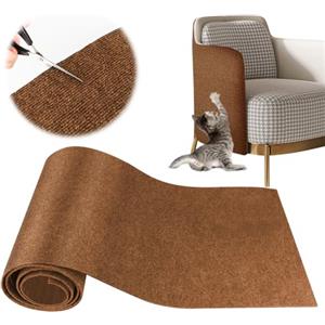 YAOZUP Tappeto Tiragraffi Gatti, 200 * 40cm Tappetino Tiragraffi per Gatti Autoadesivo, DIY Climbing Cat Scratcher, Proteggi Divano Gatti Graff, Antigraffio Gatto Divano (Marrone scuro)