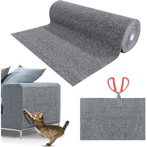 NEUFOOD Tiragraffi Per Gatti,Tiragraffi divano, Tappetino Tiragraffi per Gatti Autoadesivo, DIY Climbing Cat Scratcher, Proteggi Divano Gatti Graff, Antigraffio Gatto Divano grigio chiaro