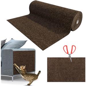 NEUFOOD Tiragraffi Per Gatti Autoadesivo, DIY Climbing Cat Scratcher, Proteggi Divano Antigraffio, Tappetino Marrone
