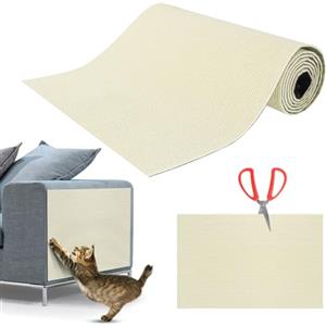 NEUFOOD Tiragraffi Per Gatti,Tiragraffi divano,Tappetino Tiragraffi per Gatti Autoadesivo,DIY Climbing Cat Scratcher,Proteggi Divano Gatti Graff,Antigraffio Gatto Divano beige