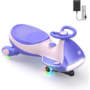 FanttikRide 12V N7 Pro Macchina Elettrica per Bambini, Batteria Ricaricabile, Auto Oscillante 2 in 1, 2 Velocità, Antiribaltamento, Ruote Lampeggianti, Bluetooth, per Bambini da 3 Anni in Su, 68 kg