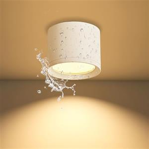 KYOTECH Faretti LED Soffitto IP44 - Ø84*65mm GX53 Faretto LED Interno - 6W 550LM 3000K Lampada da Soffitto - Alluminio Bianco Spot per Bagno Soggiorno Cucina Corridoio
