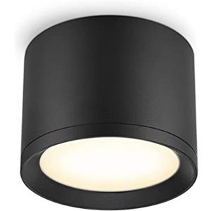 KYOTECH Faretti LED da Soffitto 6W GX53 Faretto Lampadario 3000K Faretto Plafoniera Bianco Caldo Faretti da Soffitto Bianco Spot Alluminio per Bagno Soggiorno Cucina Corridoio，Nero