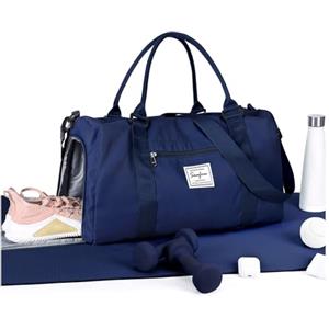 HYC00 Borsone Palestra Donna Uomo Borsa Sportiva con Scomparto Scarpe Borsone da Viaggio Sports Gym Bag Grande Borse da Palestra Piscina Donna Fitness Weekend Duffel Bag Borsa per Ospedale,Blu Reale