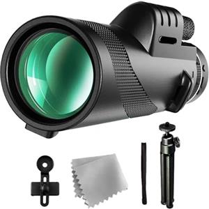 Generico Cannocchiale per il birdwatching - Telescopio per birdwatching per adattatore per smartphone, dotato di prismi e lenti completamente rivestite | Telescopio monoculare ad alta potenza 80X100