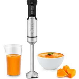 Ufesa Galaxy Frullatore a Mano, Potenza 1500 W, Controllo Velocità Variabile + TURBO, 4 Lame in Acciaio Inossidabile, Design Ergonomico e Anti-Splash, Bicchiere Graduato, Senza BPA
