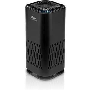 Ufesa Comfort Travel Purificatore d'Aria con Ioni Negativi e Carbonio Attivo, Ultra-Silenzioso ≤20dB, Luce Notturna, USB, Basso Consumo 1W, Area ≤10m², Ideale per Auto e Spazi Piccoli, Nero.