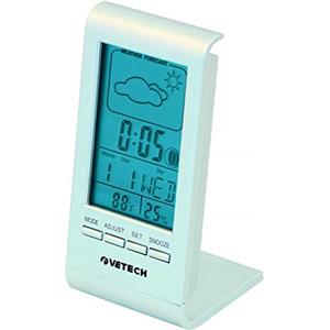 Velamp Vetech THERM02 Stazione Meteo 7 Funzioni, Display Retroilluminato, Silver
