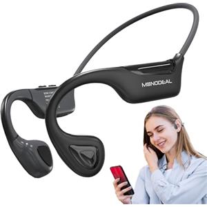 MONODEAL cuffie conduzione ossea, cuffie conduzione ossea senza fili, Bluetooth Sport 5.3 auricolari conduzione ossea, IP67 impermeabili, resistenti al sudore, per corridori, ciclismo, fitness