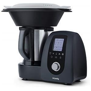 H.Koenig HK8 Robot da cucina professionale 2L Potente 1000W, 30+ funzioni di cottura, velocità Turbo 10, temperatura da 37 a 120°C, fino a 4 preparazioni contemporaneamente