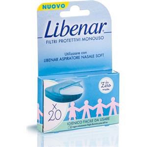 Libenar Aspiratore Nasale Soft con 20 Filtri Protettivi Monouso - Dispositivo Medico per Neonati