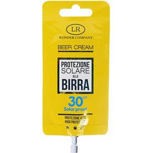 LR Wonder Company Beer Cream SPF30 - Crema Solare alla Birra 15 ml, Protezione Media e Stimolazione Abbronzatura