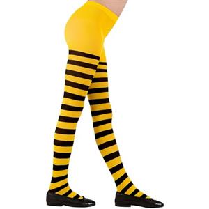 W WIDMANN MILANO Party Fashion - Collant a righe per bambini, accessori per costumi da strega, coccinella, ape, elfo, per tutti i giorni e molto altro ancora