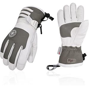 Vgo... Guanti da Sci Termici Impermeabili Thinsulate 3M, Guanti da Neve Invernale Caldo Antifreddo da da -20 ℃ per Donna e Uomo