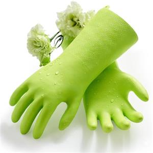 Vgo... Guanti Lavoro per Pulizia Extra Spesso 1.2mm Riutilizzabili senza Lattice Non Odore per Cucina Bagno Alimentari Domestici Giardinaggio Anticalore&Antifreddo in Tpe senza Cuciti