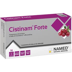 Named Cistinam Forte - Integratore Alimentare con Cranberry e Bromelina, 14 Compresse per il Benessere delle Vie Urinarie