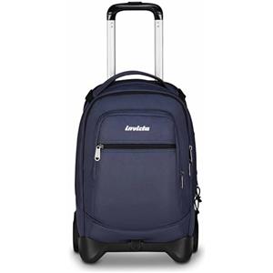 Invicta Trolley Scuola Plug, Blu, 3 in 1, Zaino Doppio Scomparto Con Carrello Sganciabile, Tasca Per PC, Tasca Per Borraccia, 34 lt, Scuola Media e Superiore, Viaggio, Zaino Ragazza e Ragazzo