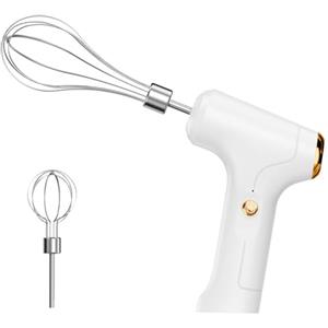 DONGKER Sbattitore Elettrico, Frusta Elettrica Senza Fili Staccabili con 3 Modalità di Velocità e Motore Potente da 1200 W, Fruste Ricaricabili USB per Uova, Crema di Frullato, Burro