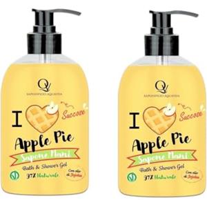Generico Sapone Liquido per Mani, 500ml, Profumazioni Frangipane, Torta di Mele, Crema Limone (2 PEZZI, TORTA DI MELE)