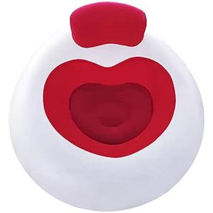 BESTonZON 1 Pc Divano Gonfiabile Pieghevole Sedie a Sdraio Da Esterno Poltrona Da Esterno Divano Ad Aria Sedia Ad Aria Per La Spiaggia Materasso Pieghevole Divani Da Esterno Rosso Pvc