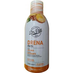 Marco Viti Drena Forte Ananas 500 ml - Integratore Drenante con Estratti Vegetali e Dolcificante Naturale