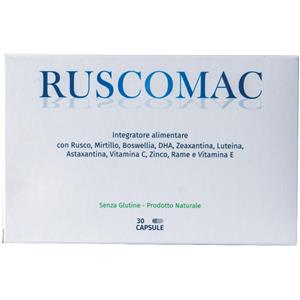 RUSCOMAC - Integratore per Patologie Oftalmiche con Mirtillo, Luteina e Zeaxantina - 30 Capsule