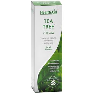 Health Aid Tea Tree Crema 75 ml - Crema idratante per viso, mani e corpo con tea tree australiano, ideale per pelle secca e dermatiti