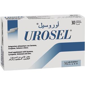 MAR-FARMA Urosel - Integratore per la prostata con Serenoa repens, licopene, selenio e zinco - 30 capsule
