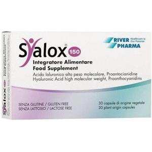 Syalox 150 - Integratore alimentare con acido ialuronico ad alto peso molecolare e proantocianidine da vite rossa - 30 capsule