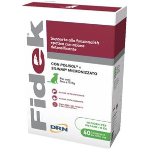 DRN Fidek 1000 mg - Alimento Complementare per Cani Fino a 15 kg con Azione Detossificante