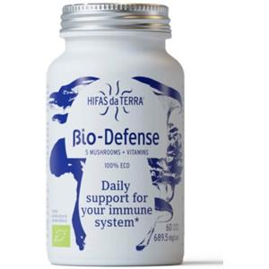 Hifas da Terra Bio-Defense - Integratore Alimentare con Funghi, Prebiotici e Vitamina C - 60 Capsule Vegane e Senza Glutine