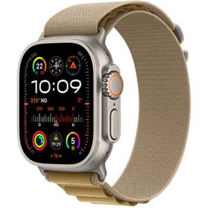 Apple Watch Ultra 2 GPS + Cellular 49mm Cassa in Titanio con Tan Alpine Loop Large