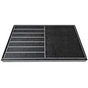 LITHOS MATERIE PIASTRA IN PIETRA LAVICA Ollare - Refrattaria dell'Etna per Forno Elettrico & Gas, Barbecue, Bistecchiera per Pizza e Carne - Misure a Scelta, Effetto Griglia (50X40 CM3)