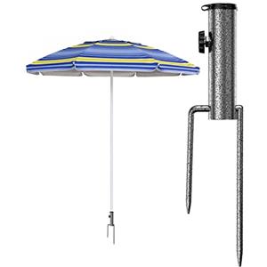 LEcylankEr Base per Ombrellone Picchetto per Ombrellone Supporto per Ombrellone con Picchetto da Terra per Giardino/Pesca/Spiaggia