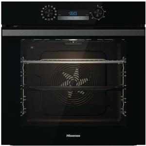 Hisense Forno Elettrico Da Incasso BI64221PB, Termoventilato, Pirolitico, Airfry, 77 Litri, 13 Programmi, Grill, Total view, Tecnologia Even Bake, Classe Energetica A+
