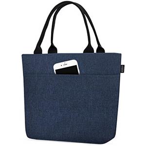 Aosbos Borsa Termica Borsa da Pranzo da Donna Portatile Grande Capacità 10 Litri per Bereau/Picnic/Viaggio, Blu
