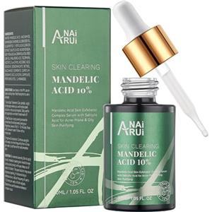 ANAI RUI ANAiRUi Siero Acido Salicilico e Mandelico e Niacinamide per Viso, Peeling, riduce punti neri, macchie, pori dilatati, grinza, Esfoliante, per pelle mista e grassa, 30ml