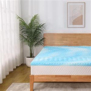 EGO HOME Topper 90 x 190 cm, coprimaterasso a 7 zone, in schiuma gel, certificato EU, 90 x 190 cm, senza rivestimento per letto a molle, materassi e divano-letto