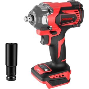 ONEVAN avvitatore a impulsi a batteria, 700Nm 1/2 avvitatore ad impulsi elettrico per Makita 18V, 4 velocità, brushless chiave a percussione senza fili, pistola a impulsi a batteria
