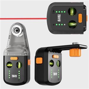 Tyrry Livella Laser 4 in 1 con Supporto Muro, Livella a Bolla, Raccogli Polvere per Trapano e Ventosa a Vuoto Elettronica, Per Appendere Quadri e Miglioramenti in Casa