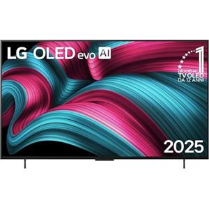 LG OLED evo AI C5 TV 42 pollici, Smart TV 4K, Processore α9 Gen8, webOS con AI, Dolby Vision e Atmos, Gaming con VRR e GSYNC 4K@144Hz, 4 HDMI 2.1, Alexa, OLED42C54LA 2025