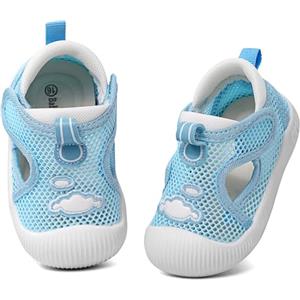 MASOCIO Sandali Neonato Sandalo Primi Passi Bimbo Estive Scarpine Scarpe Bambino Maschio Baby Boy Sandals 1 Anno Sandaletti 12-18 Mesi Antiscivolo Taglia 20 Bianco