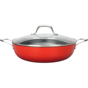 LAGUIOLE, Padella In Ghisa Rossa 5,5 L - Ritenzione Ottimale Del Calore, Leggera E Resistente, Antiaderente, Facile Manutenzione, Tutte Le Fonti Di Calore, Induzione, 100% Ghisa, 5,5 L, Rosso