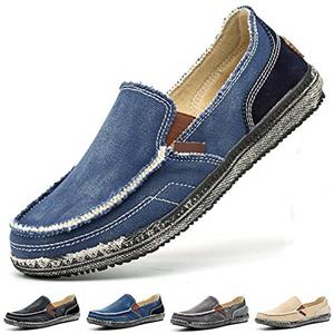 Xinghuanhua Moda Uomo Scarpe di Tela Mocassini Scarpe Slip on Scarpe Casual Piatte Scarpe Piselli Scarpe da Guida Scarpe da Barca