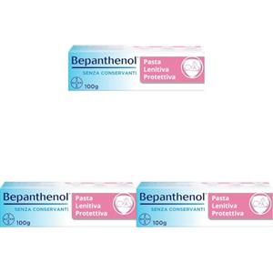 Bepanthenol Pasta Lenitiva Neonato Protettiva, Pasta Cambio Pannolino con Pantenolo che Idrata e Rigenera la pelle, Crema per Bambini Irritazione Pannolino Senza Conservanti, Profumi e Coloranti 100 g